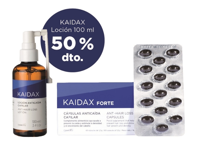 PACK KAIDAX 60 CAPS + LOCIÓN 100 ML 50 %